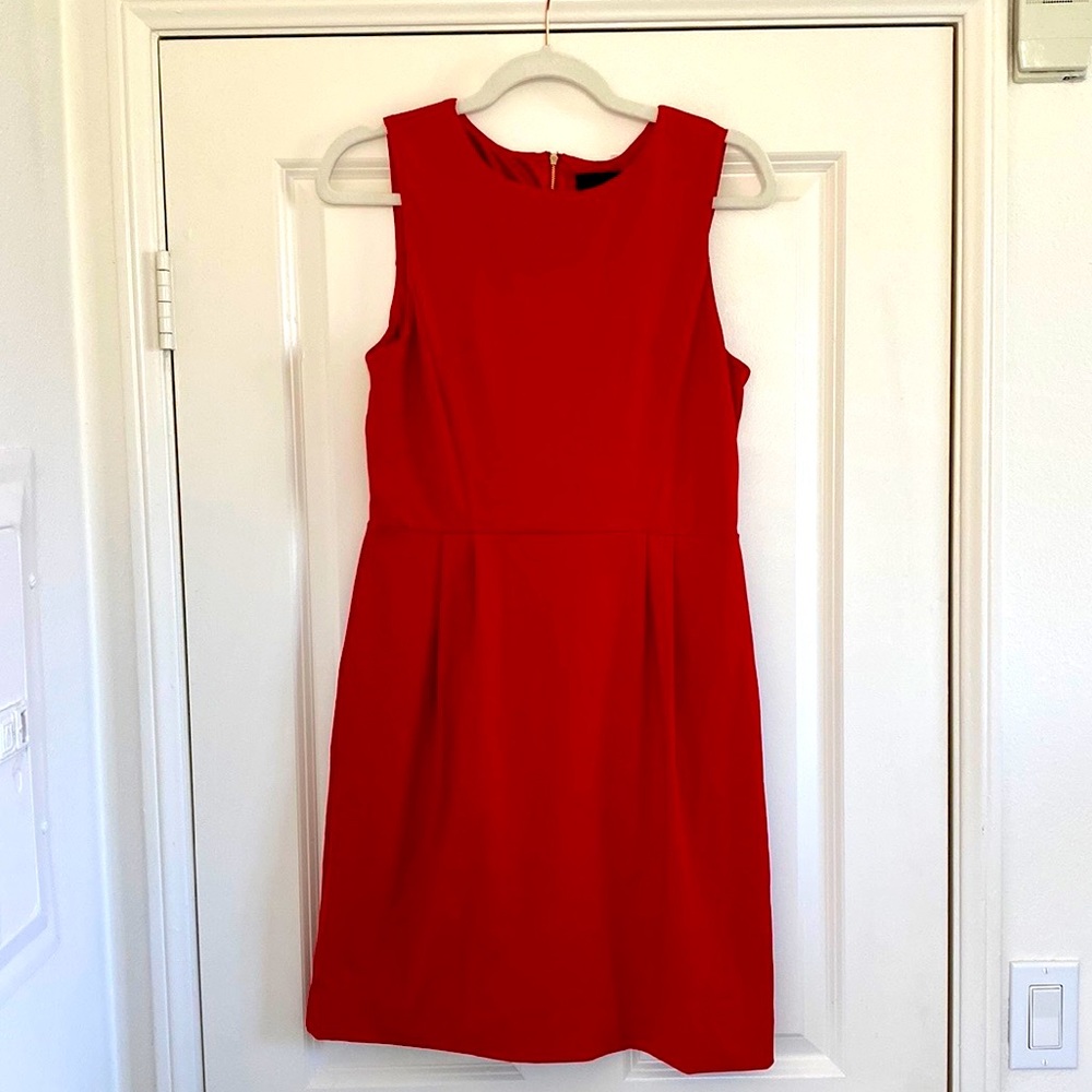 Cynthia Rowley Red Dress with Gold Bow Zipper